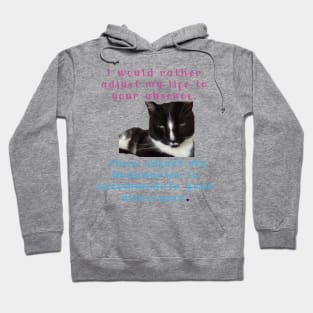 you deserve to be RESPECTED - black tuxedo cat Hoodie